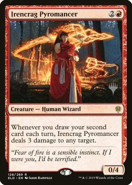 Irencrag Pyromancer, Magic card PELD 128p — Throne of Eldraine Promos set