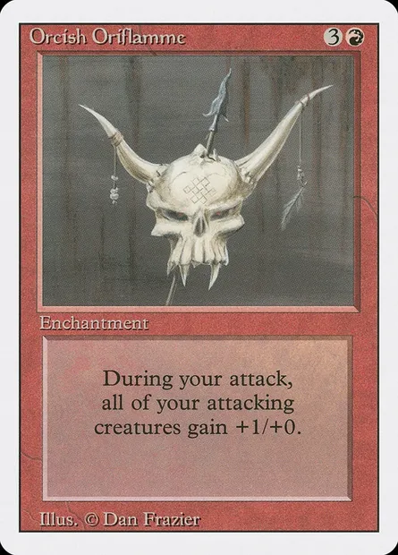 Oriflamme orque, carte Magic 3ED 169 — extension Revised Edition