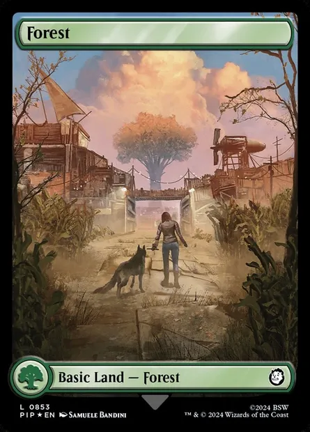 Forest, Magic card PIP 853 — Fallout set