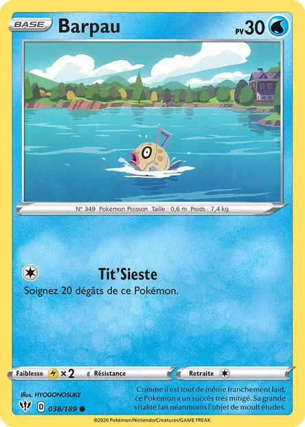 Barpau, carte Pokémon DAA 38 — extension Ténèbres Embrasées