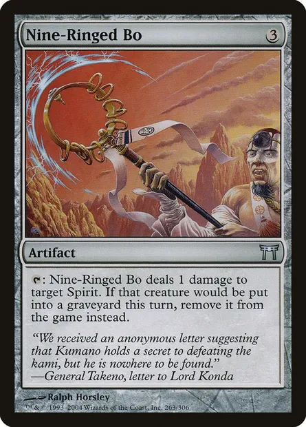 Nine-Ringed Bo, Magic card CHK 263 — Champions of Kamigawa set