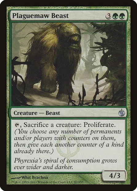 Plaguemaw Beast, Magic card MBS 87 — Mirrodin Besieged set