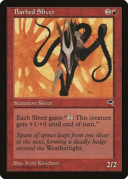 Barbed Sliver, Magic card TMP 163 — Tempest set