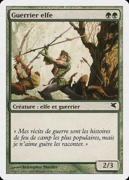 Guerrier elfe, carte Magic PSAL B42 — extension Salvat 2005