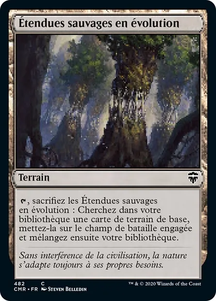 Étendues sauvages en évolution, carte Magic CMR 482 — extension Commander Legends