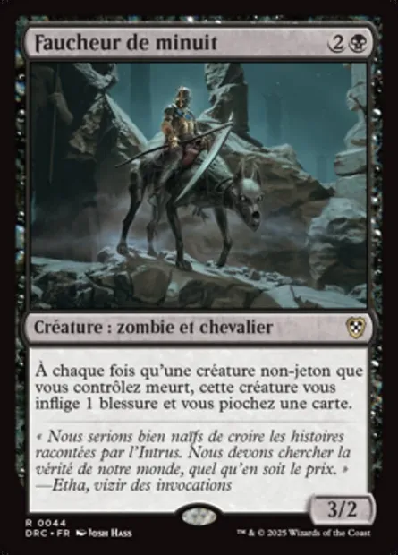 Faucheur de minuit, carte Magic DRC 44 — extension Aetherdrift Commander