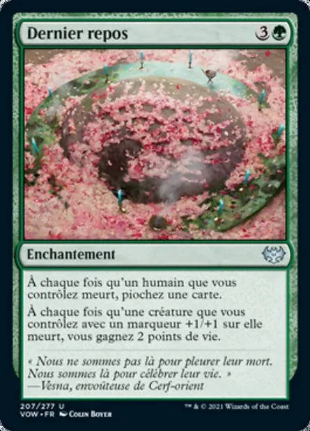 Dernier repos, carte Magic VOW 207 — extension Innistrad : noce écarlate