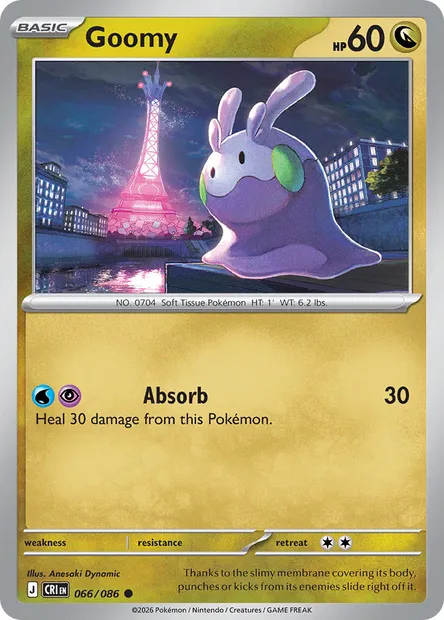 Goomy, Pokémon card CRI 066 — Chaos Rising set