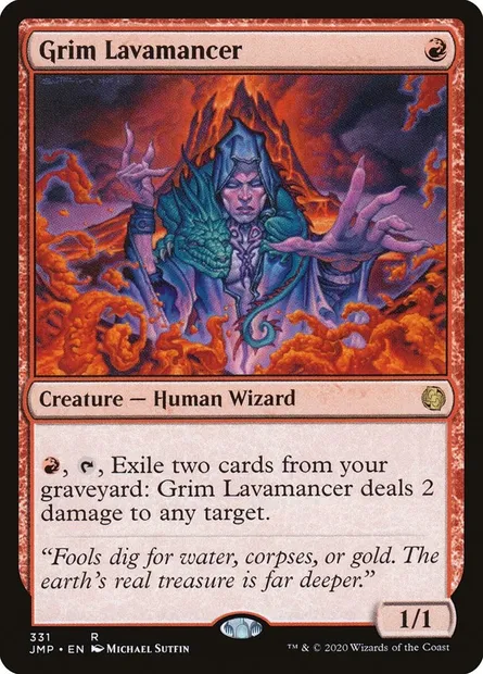 Grim Lavamancer, Magic card JMP 331 — Jumpstart set