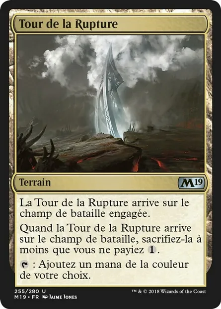Tour de la Rupture, carte Magic M19 255 — extension Core Set 2019
