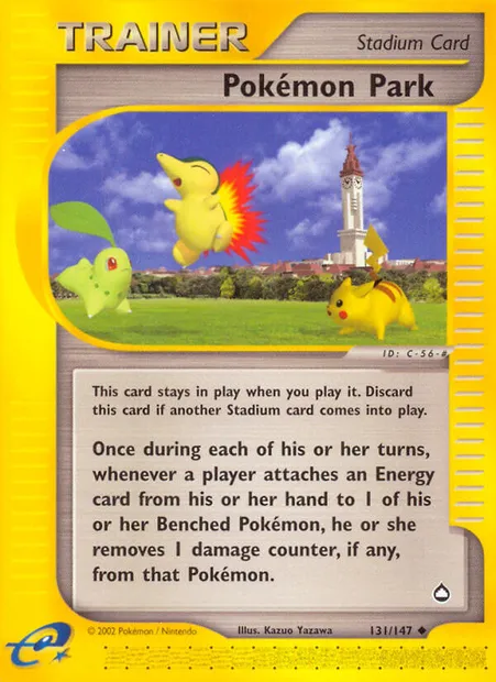 Pokémon Park, Pokémon card AQ 131 — Aquapolis set