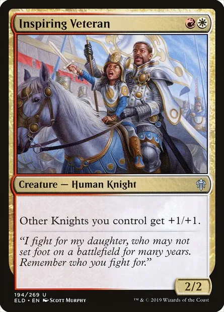 Inspiring Veteran, Magic card ELD 194 — Throne of Eldraine set