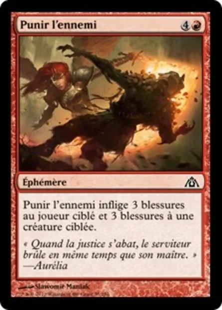 Punir l'ennemi, carte Magic DGM 35 — extension Le labyrinthe du dragon