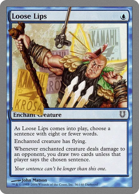 Loose Lips, carte Magic UNH 36 — extension Unhinged