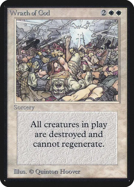 Colère de Dieu, carte Magic LEA 45 — extension Limited Edition Alpha