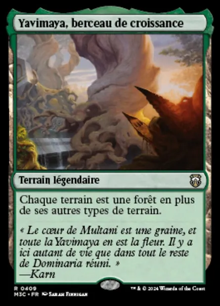 Yavimaya, berceau de croissance, carte Magic M3C 409 — extension Modern Horizons 3 Commander