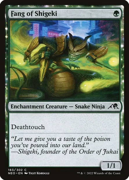 Fang of Shigeki, Magic card NEO 183 — Kamigawa: Neon Dynasty set