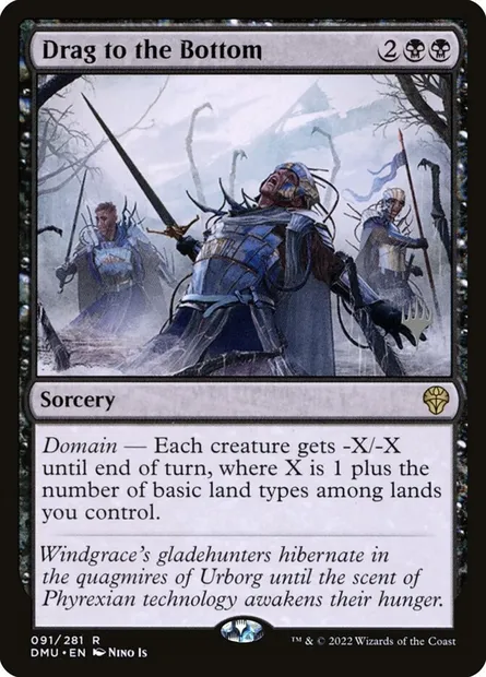 Drag to the Bottom, Magic card PDMU 91p — Dominaria United Promos set