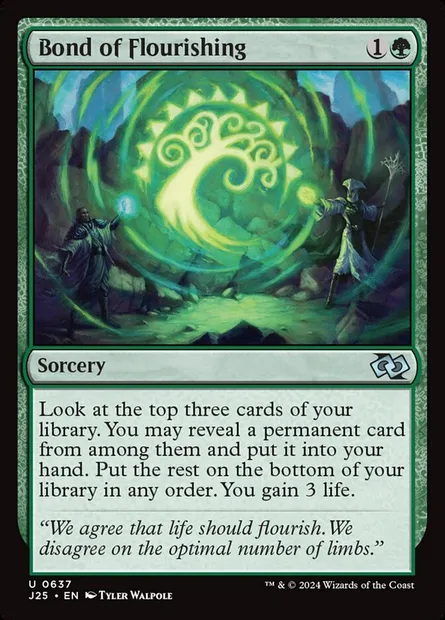 Bond of Flourishing, Magic card J25 637 — Foundations Jumpstart set