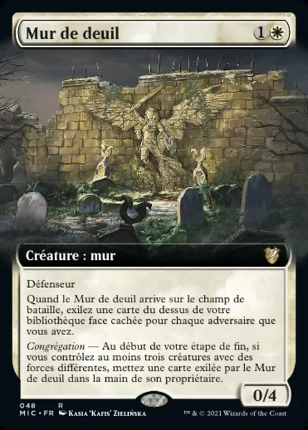 Mur de deuil, carte Magic MIC 48 — extension Midnight Hunt Commander