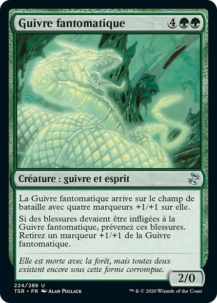 Guivre fantomatique, carte Magic TSR 224 — extension Spirale Temporelle Remastered