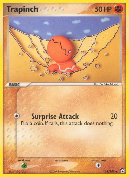 Trapinch, Pokémon card PK 68 — Power Keepers set