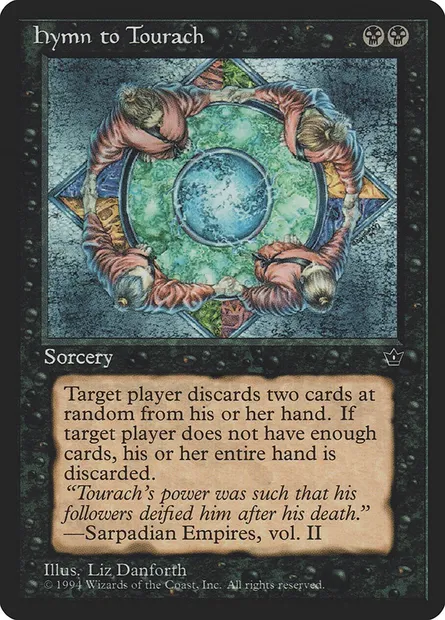 Hymn to Tourach, Magic card FEM 38b — Fallen Empires set