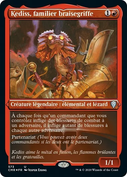 Kediss, familier braisegriffe, carte Magic CMR 573 — extension Commander Legends