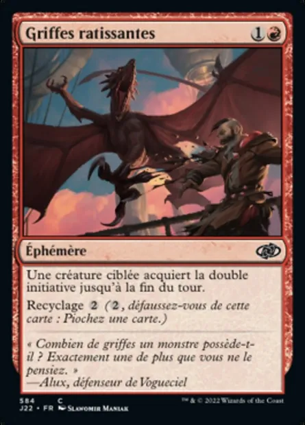 Griffes ratissantes, carte Magic J22 584 — extension Jumpstart 2022