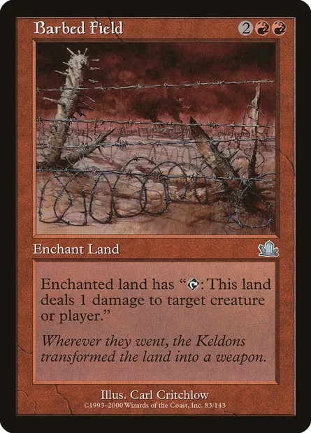 Barbed Field, Magic card PCY 83 — Prophecy set