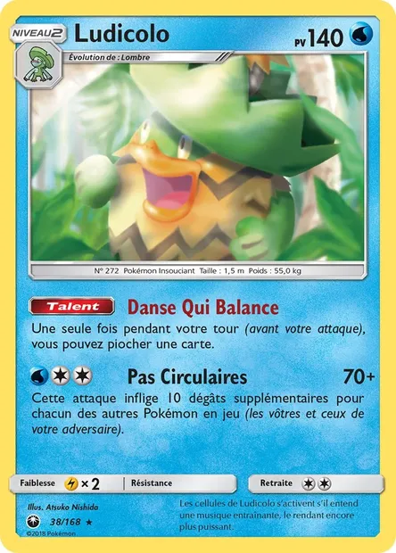 Ludicolo, carte Pokémon CES 38 — extension Tempête Céleste