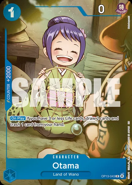 Otama, One Piece card OP13-043 — CARRYING ON HIS WILL set