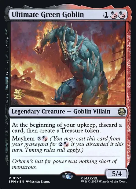 Ultimate Green Goblin, Magic card PSPM 157s — Marvel's Spider-Man Promos set