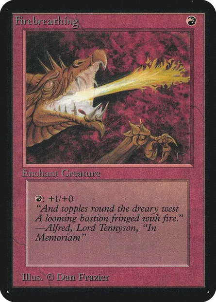Souffle ardent, carte Magic LEA 150 — extension Limited Edition Alpha