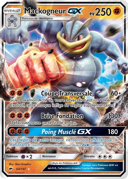 Mackogneur GX, carte Pokémon BUS 64 — extension Ombres Ardentes