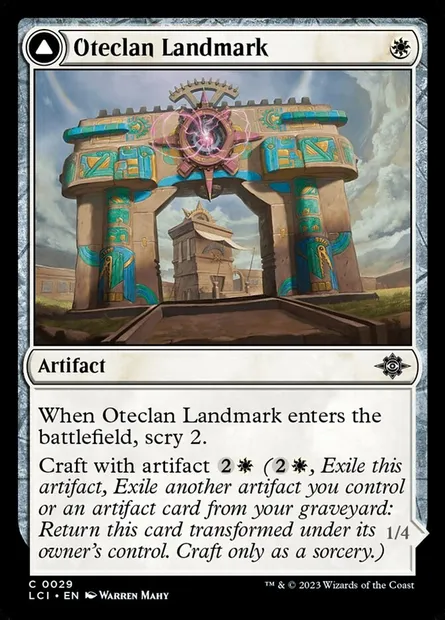 Oteclan Landmark // Oteclan Levitator, Magic card LCI 29 — The Lost Caverns of Ixalan set