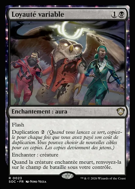 Loyauté variable, carte Magic SOC 23 — extension Secrets of Strixhaven Commander