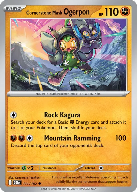 Cornerstone Mask Ogerpon, Pokémon card DRI 111 — Destined Rivals set