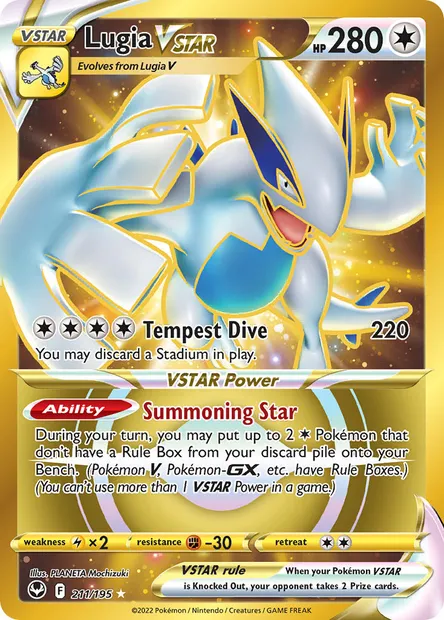 Lugia VSTAR, Pokémon card SIT 211 — Silver Tempest set