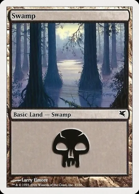 Swamp, Magic card PHUK 33 — Hachette UK set