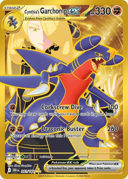 Cynthia's Garchomp ex, Pokémon card DRI 241 — Destined Rivals set
