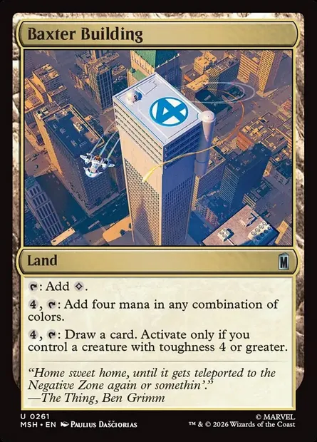 Baxter Building, Magic card MSH 261 — Marvel Super Heroes set