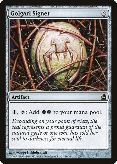 Golgari Signet, Magic card CMD 249 — Commander 2011 set