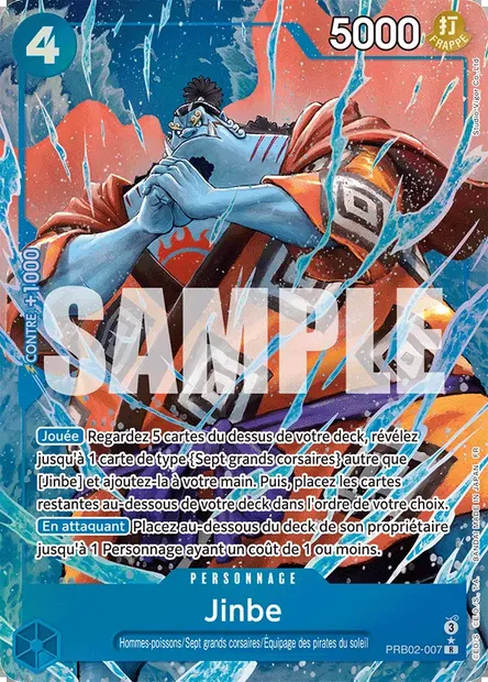 Jinbe, carte One Piece PRB02-007 — extension ONE PIECE CARD THE BEST VOL.2