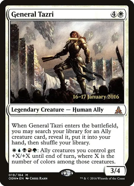 Générale Tazri, carte Magic POGW 19s — extension Oath of the Gatewatch Promos