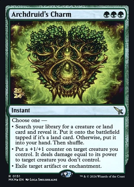 Archdruid's Charm, Magic card PMKM 151s — Murders at Karlov Manor Promos set