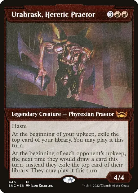 Urabrask, Heretic Praetor, Magic card SNC 446 — Streets of New Capenna set