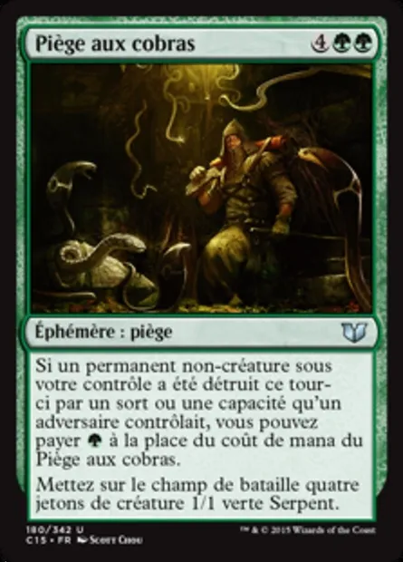 Piège aux cobras, carte Magic C15 180 — extension Commander 2015