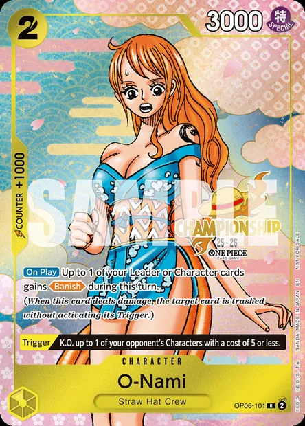 O-Nami, One Piece card OP06-101 — WINGS OF THE CAPTAIN set
