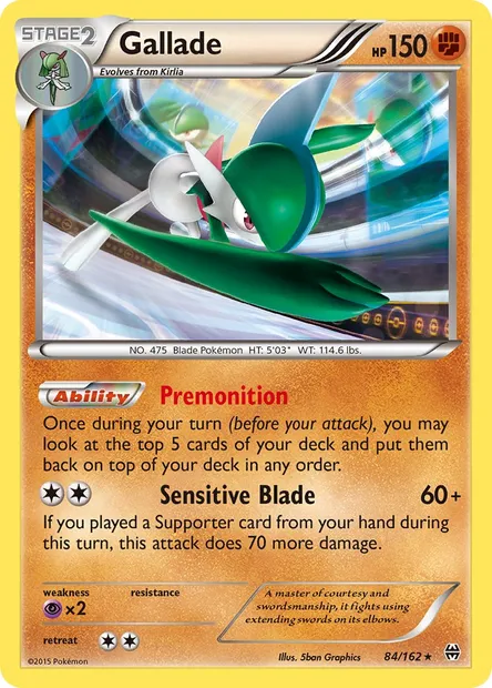 Gallade, Pokémon card BKT 84 — BREAKthrough set